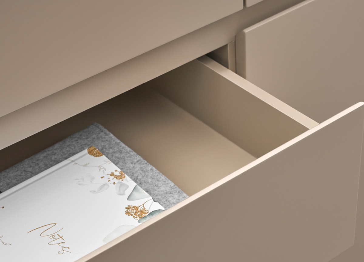 Commode 100 cm 4 tiroirs et 1 porte