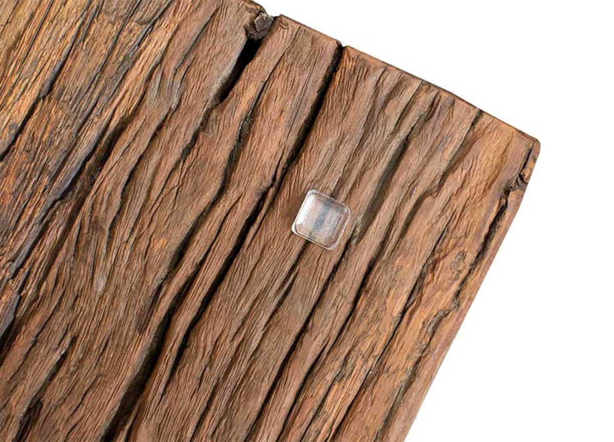 Table Basse en Teck - Verre, Acier Chromé