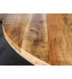 Table en bois massif de manguier et pied métal
