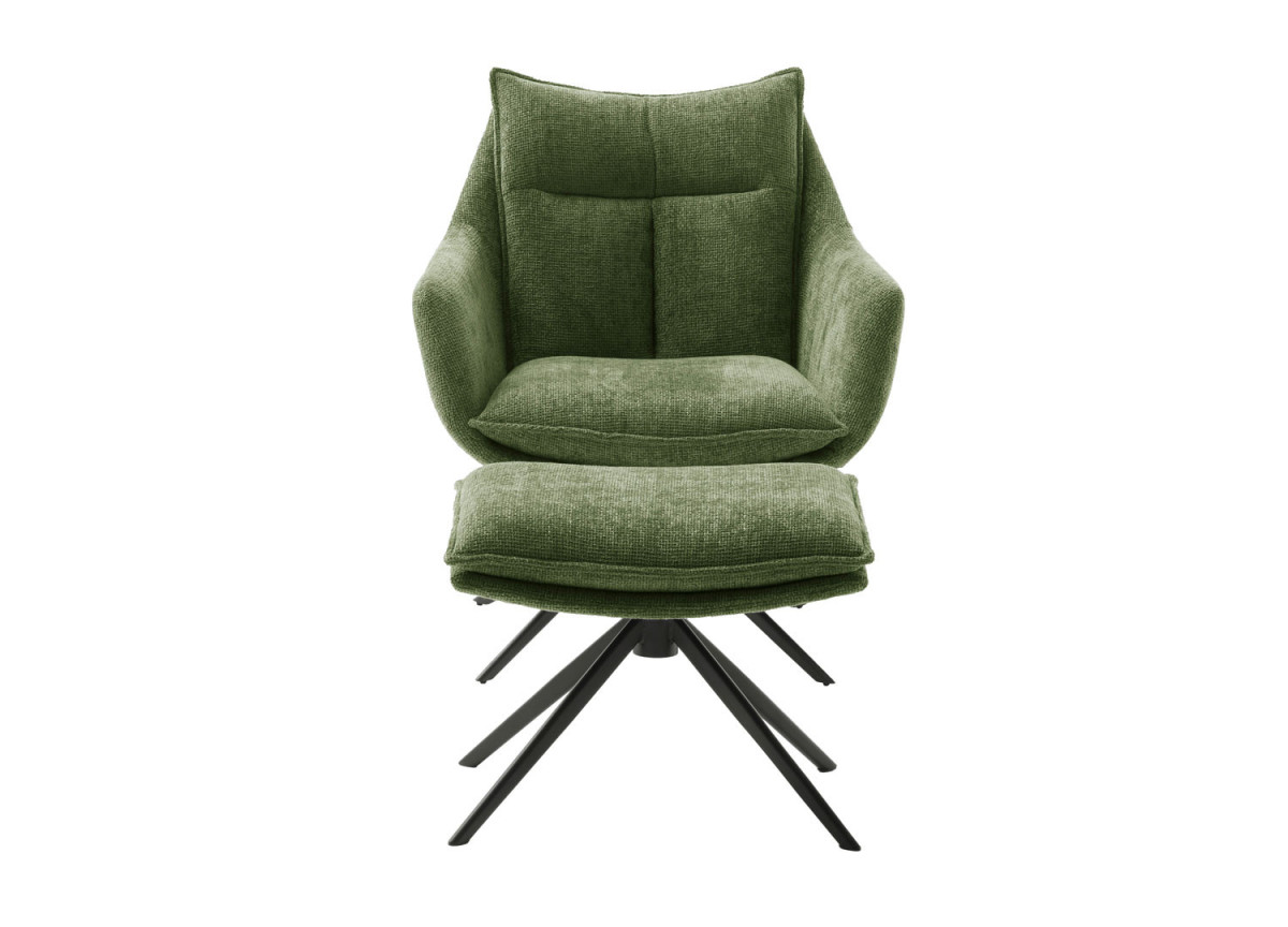 Fauteuil avec repose-pieds rotatif à 360°