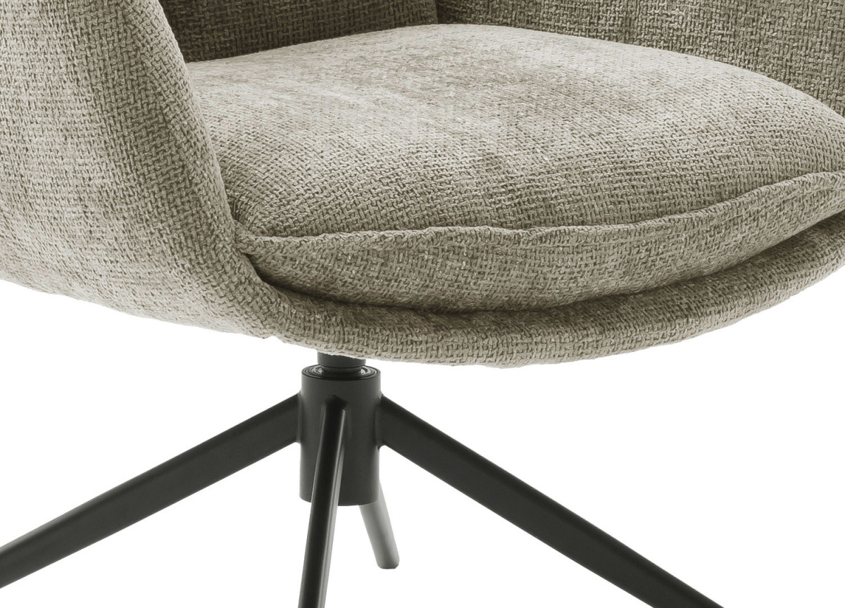 Fauteuil avec repose-pieds rotatif à 360°
