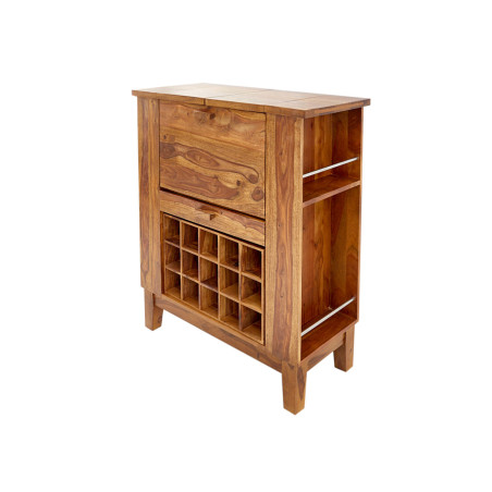 Meuble Bar avec Multiples Rangements en Shesham