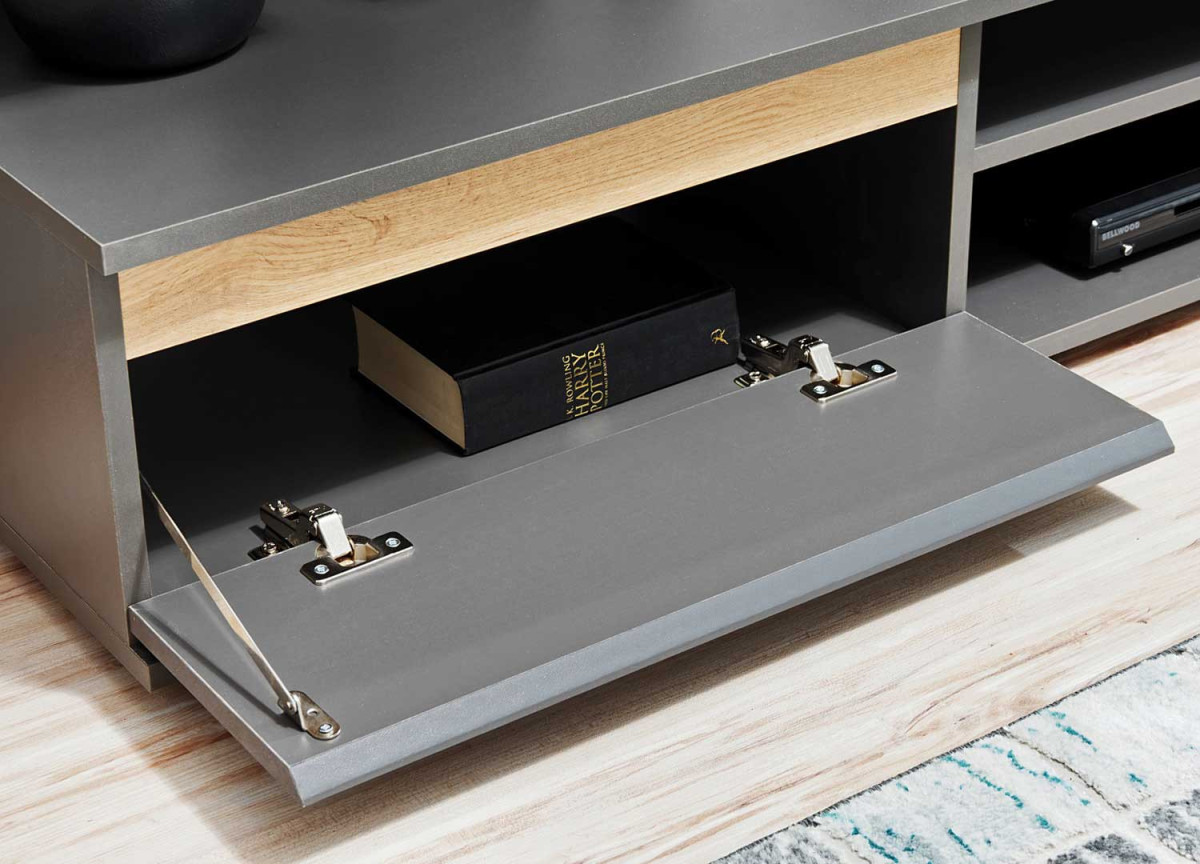Meuble tv une porte abattante vers le bas