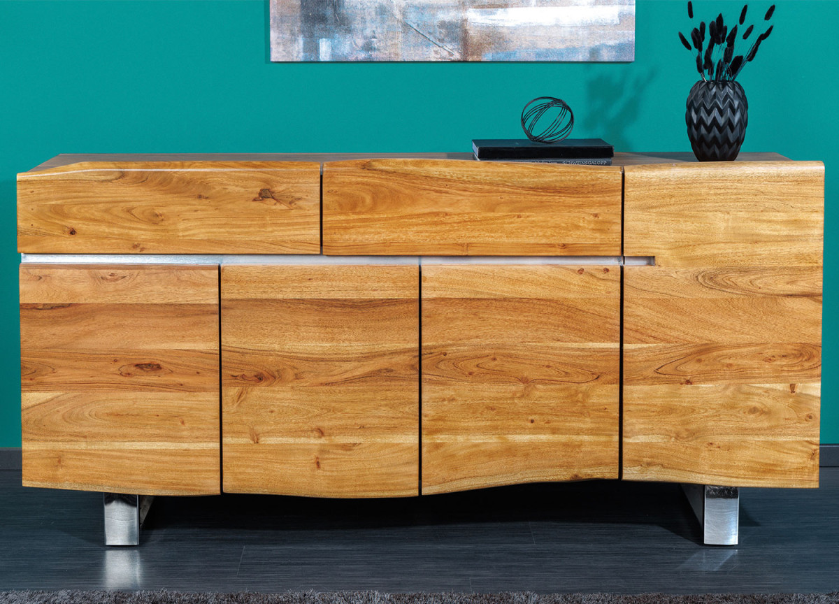 Buffet en Bois 4 portes et 2 tiroirs