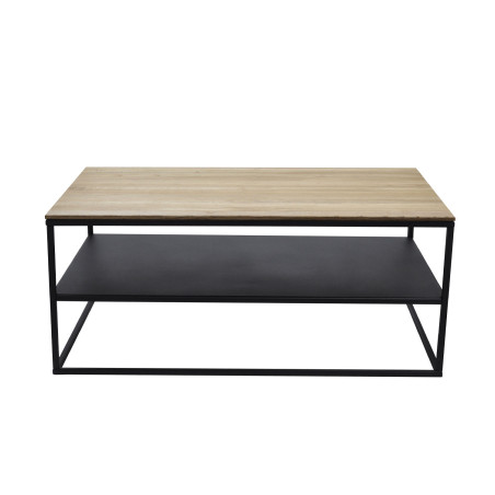 Table Basse Rectangulaire Chêne et Métal