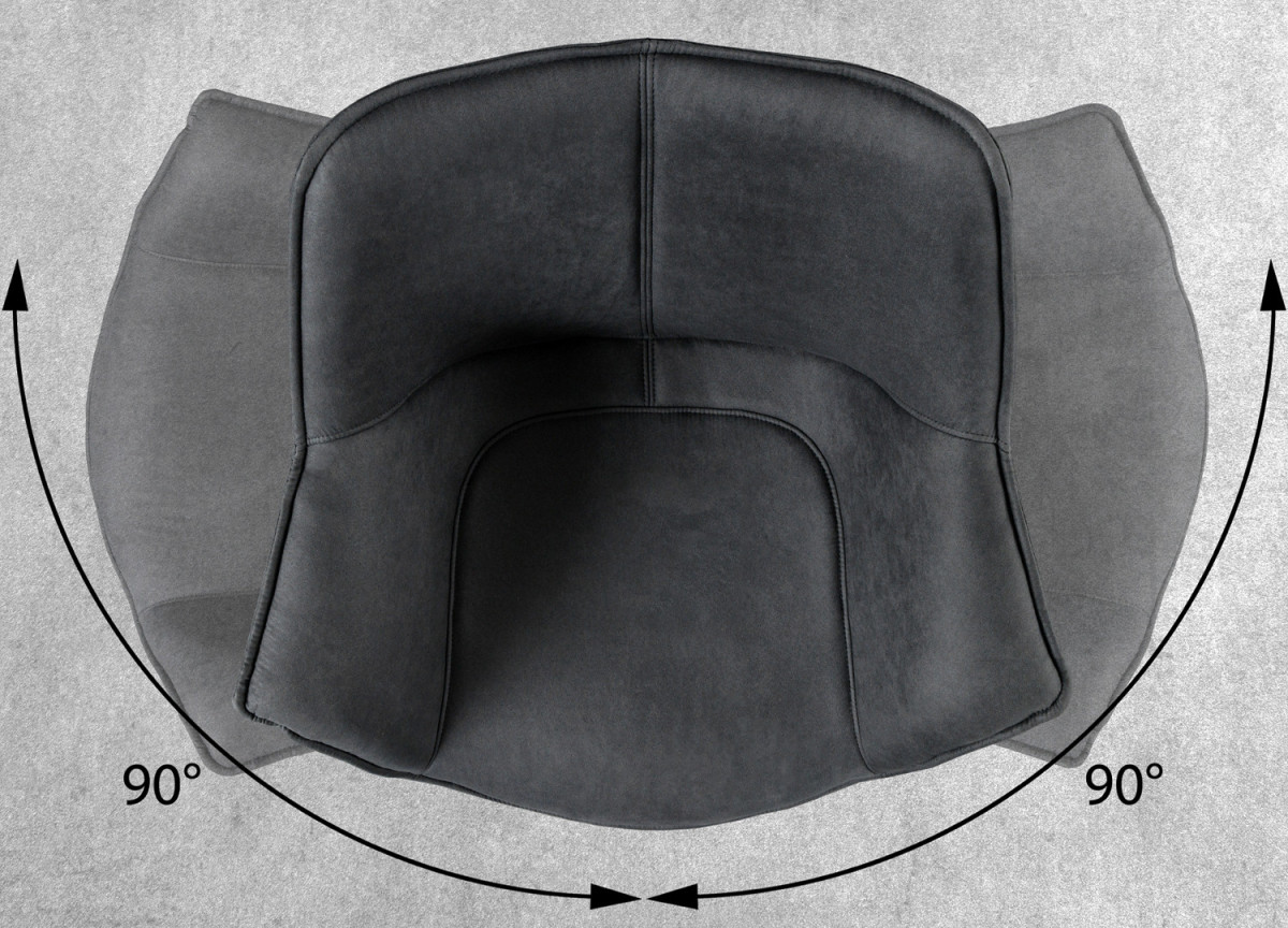 Chaises de salle à manger design tissu gris