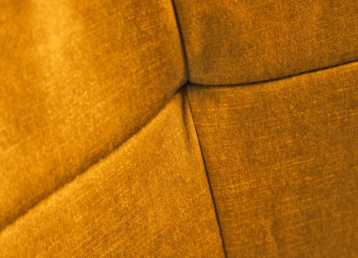 Chaise de bureau design en velours jaune or