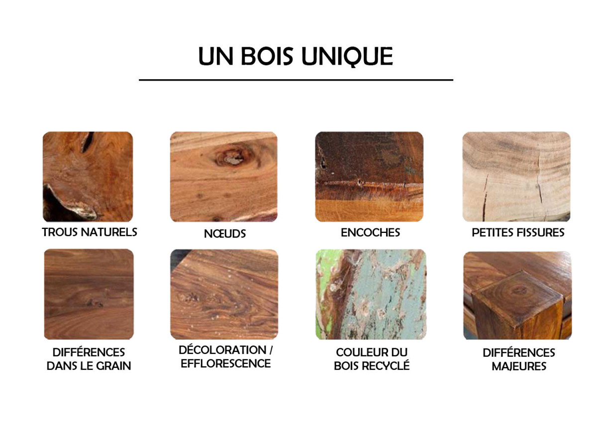 Console Originale Difforme en Bois Massif