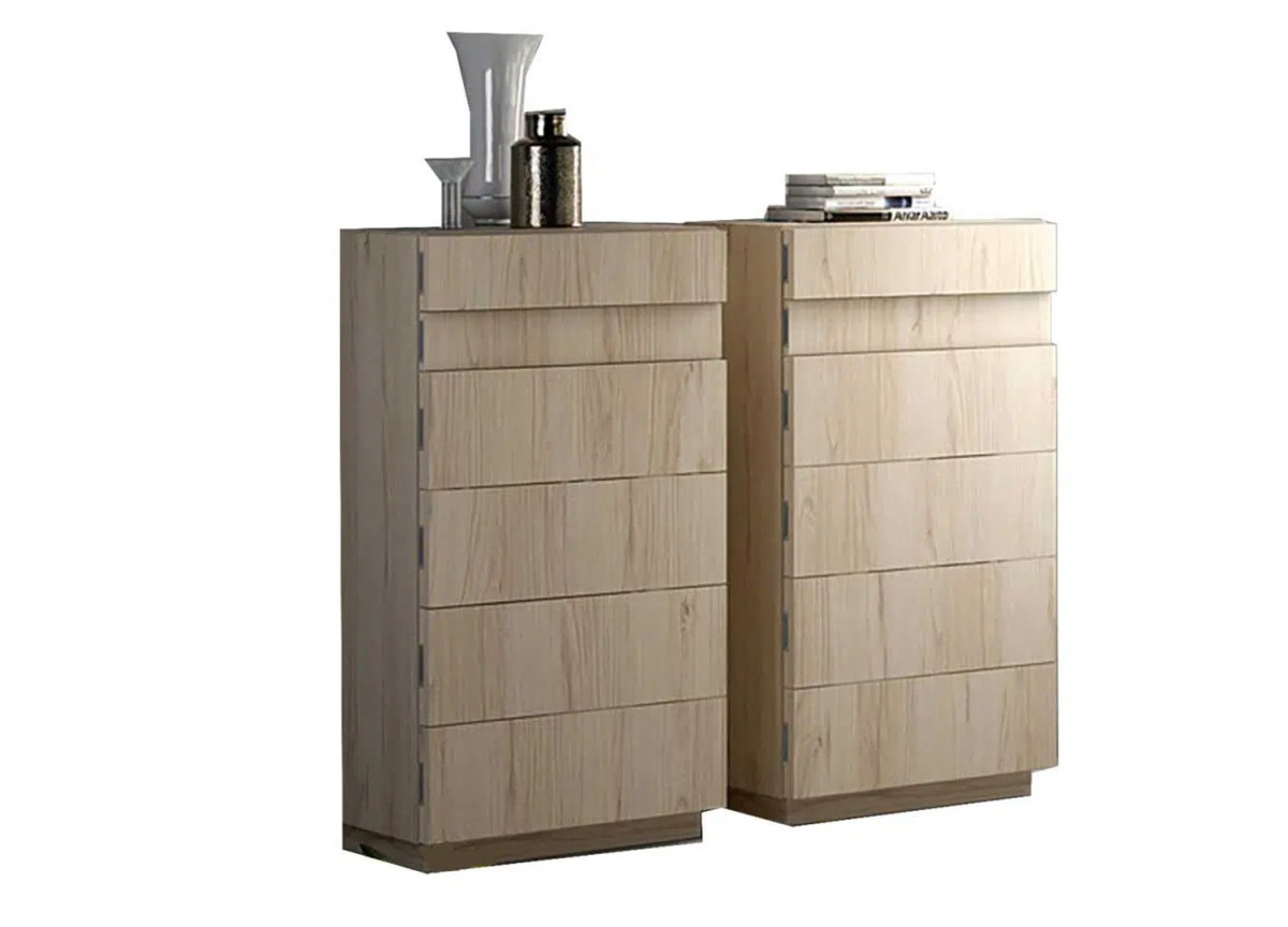 Chiffonnier Couleur Bambou 6 Tiroirs