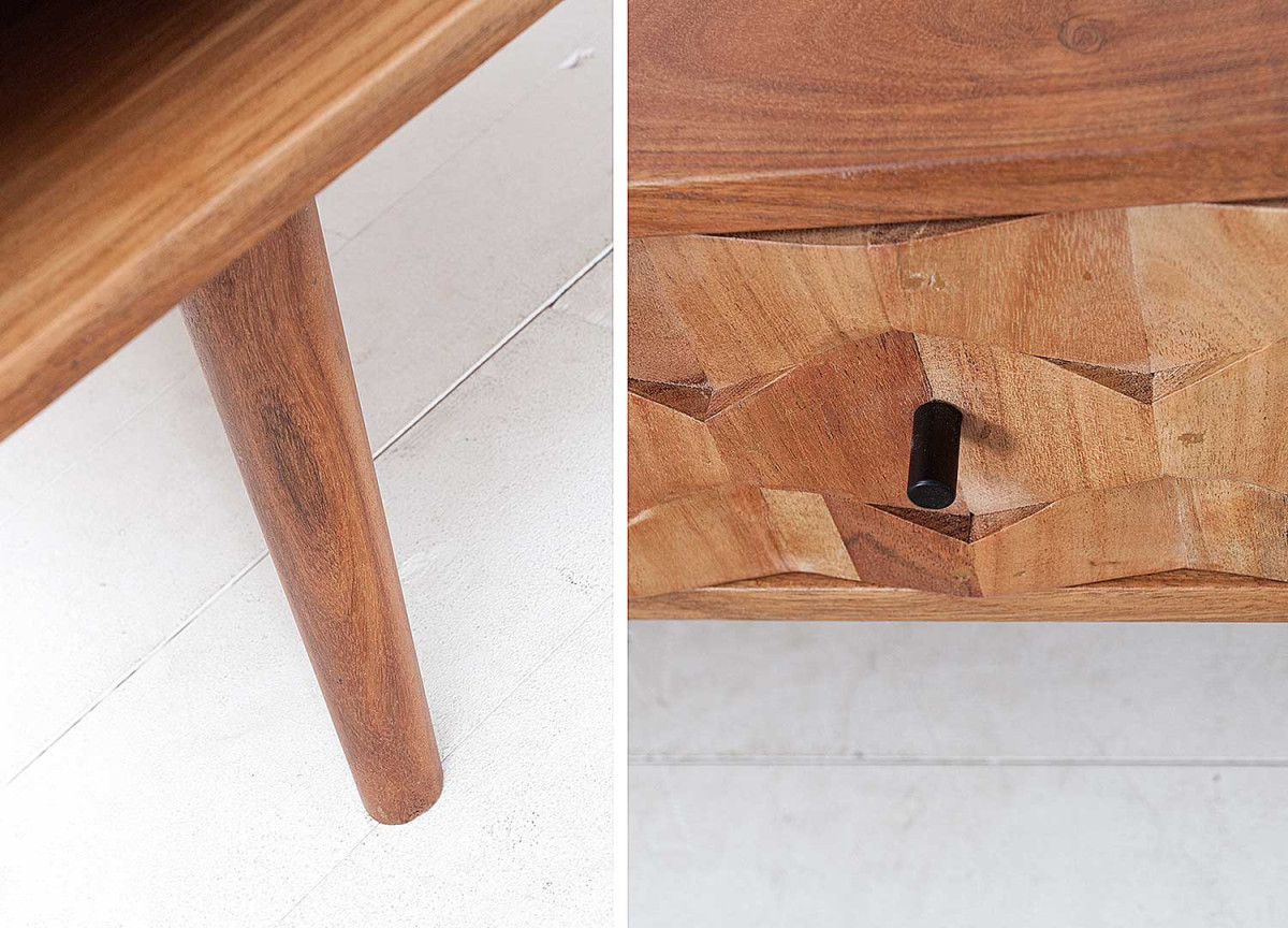 Table Basse Scandinave / Effet marqueterie 3D