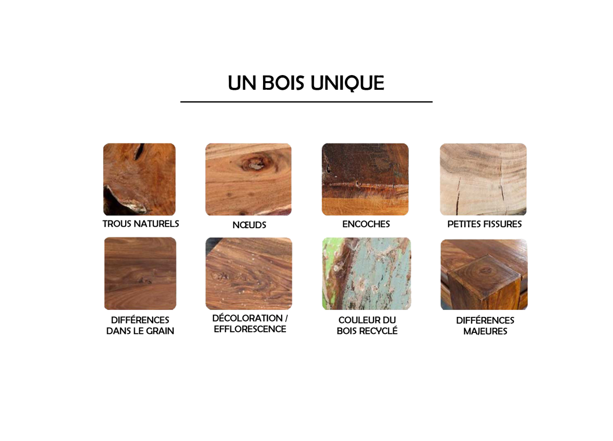 Table Basse Tronc d'Arbre / Bois massif Acacia