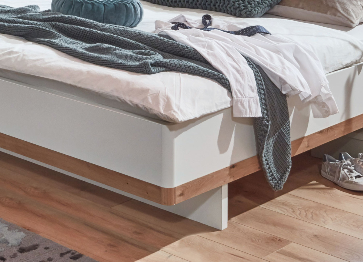 Lit Scandinave Blanc et Bois