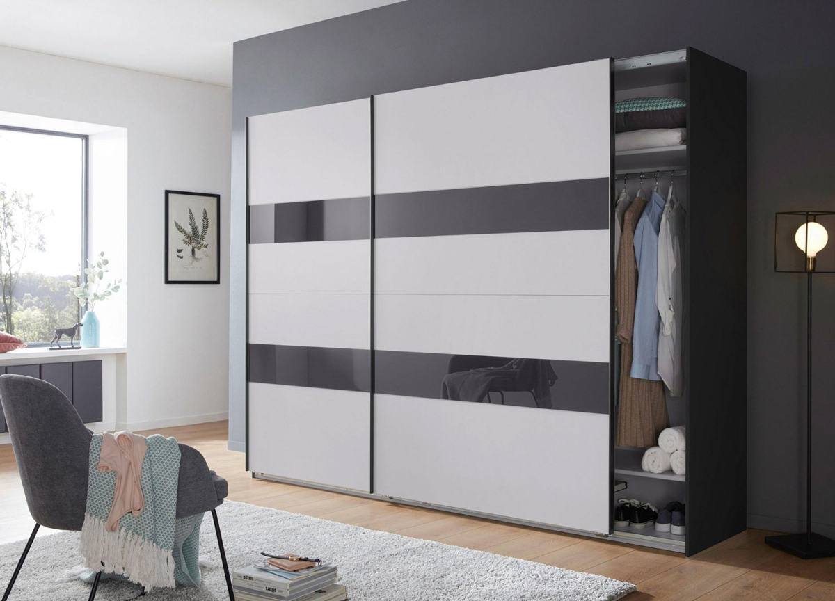 Armoire coulissantes grande capacité 270 cm - Dressing / Rangement Altona
