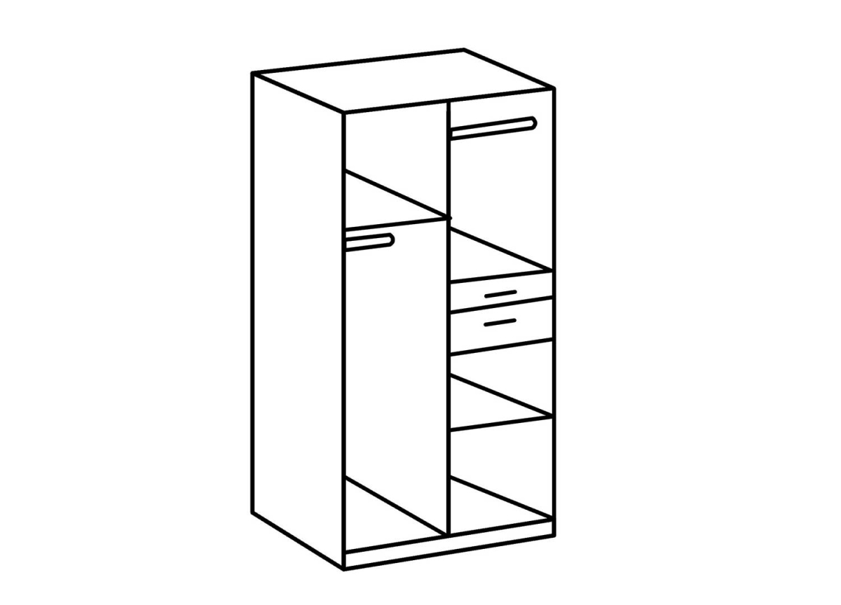 Armoire fonctionnelle lingère / dressing / tiroirs Koblenz