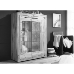 Vitrine en Chêne et Carrés de Duramen de Bois