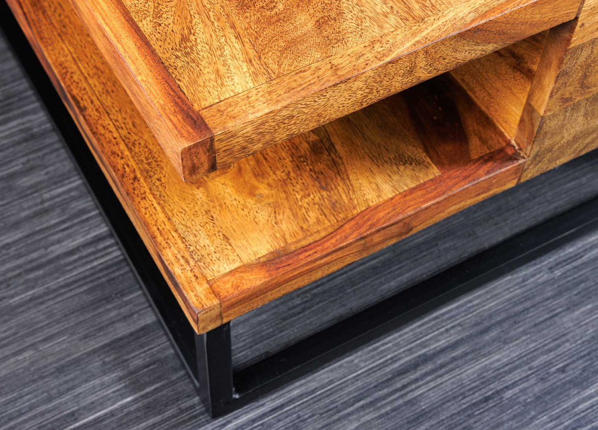 Table Basse Bois Massif Carrée 60 cm