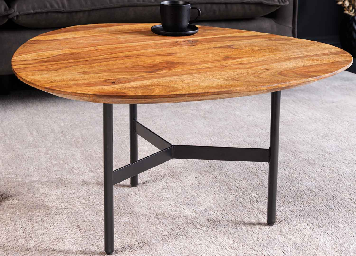 Table gigogne moderne bois et métal