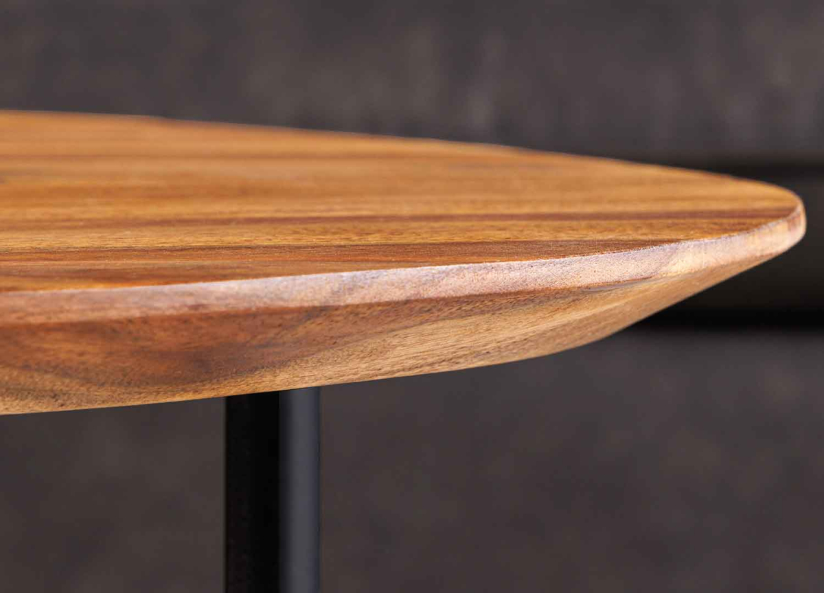 Tables Basses formes Galets Bois et Noir