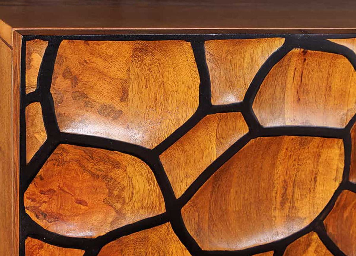 Buffet 4 Portes 177 cm Déco Mosaïque