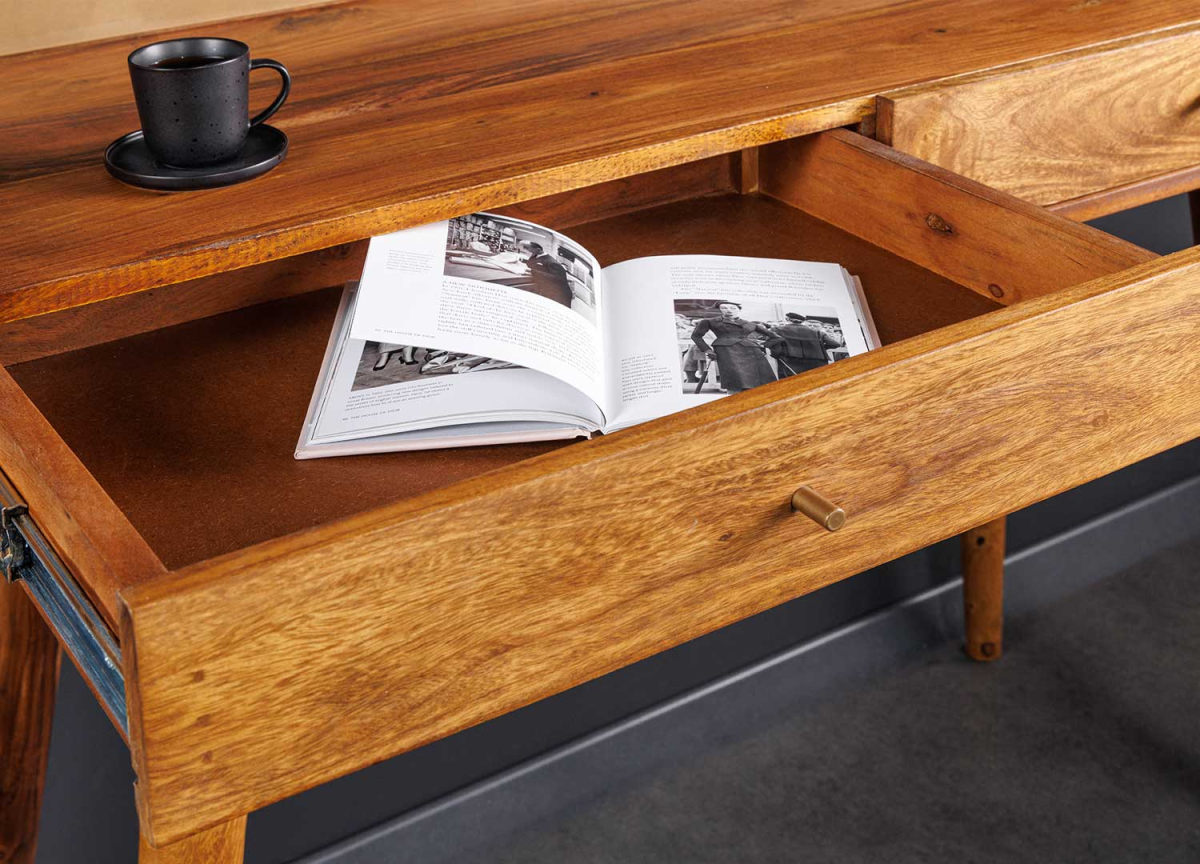 Bureau secrétaire en sesham 110 cm Nina