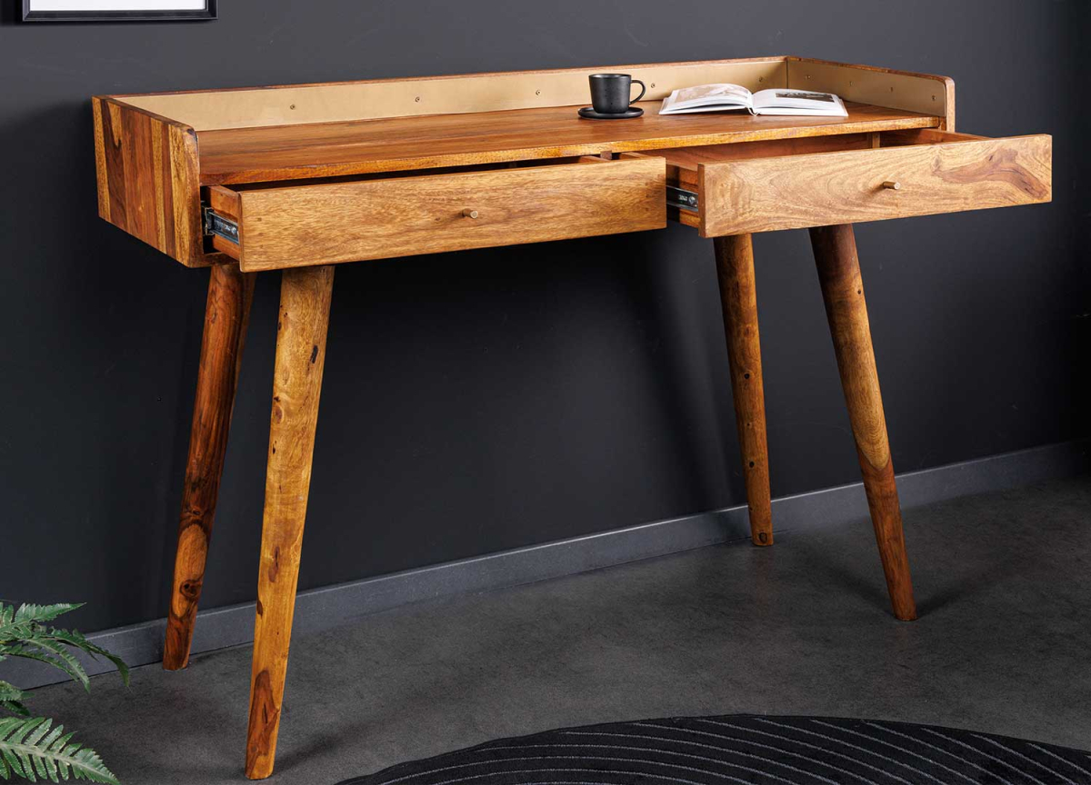 Bureau secrétaire en sesham 110 cm Nina