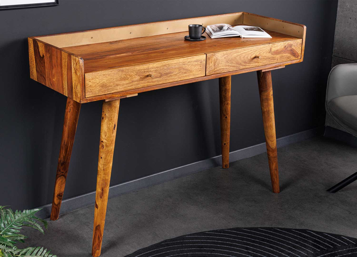 Bureau secrétaire en sesham 110 cm Nina