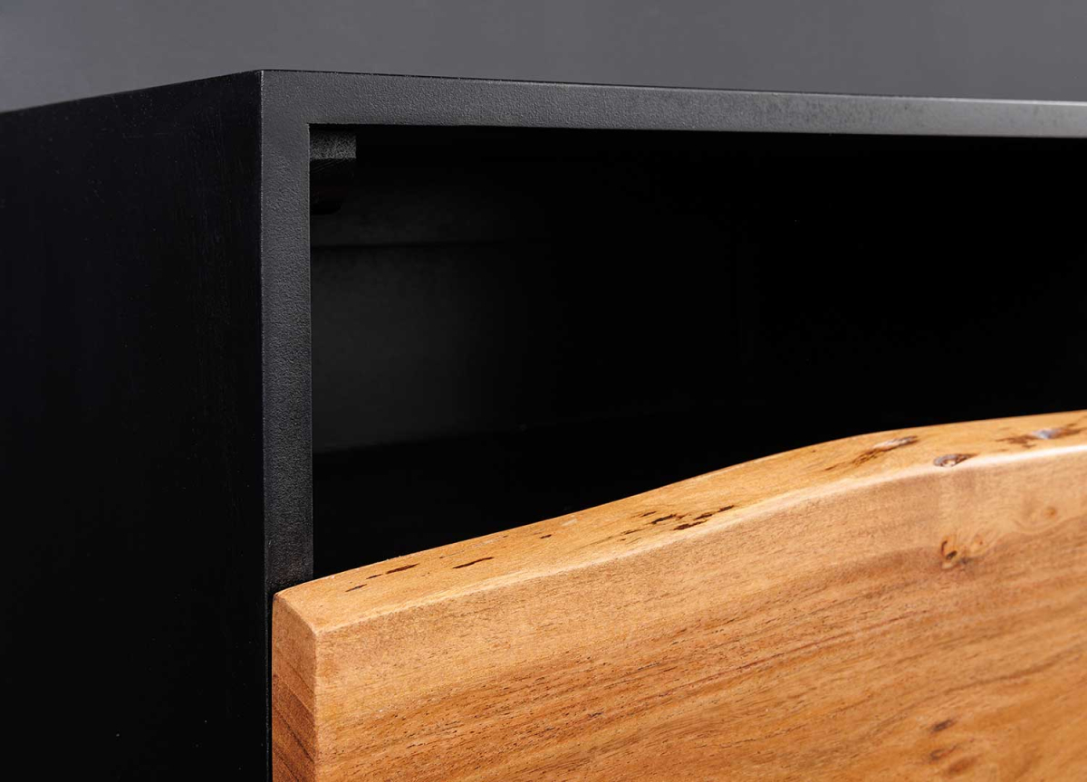 Meuble TV | Bois Massif | Anthracite