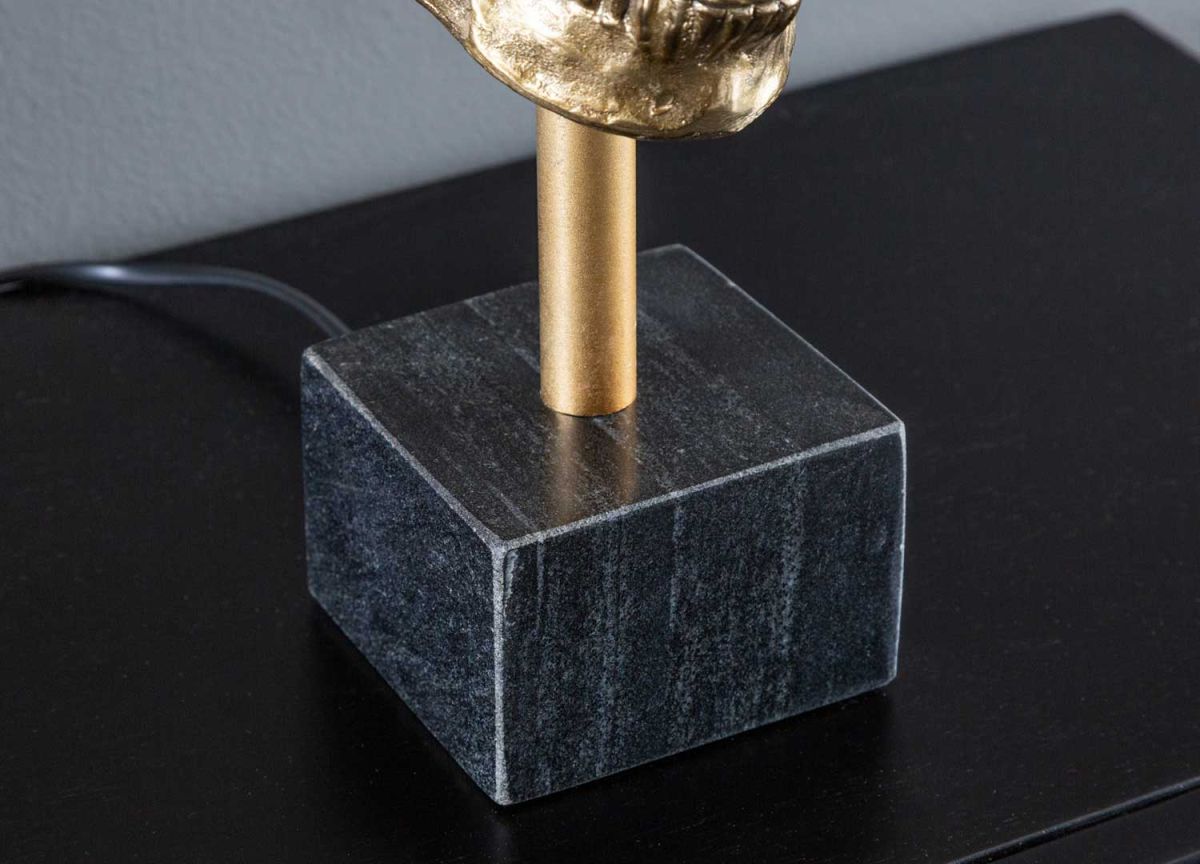 Lampe de table crâne doré Daniel