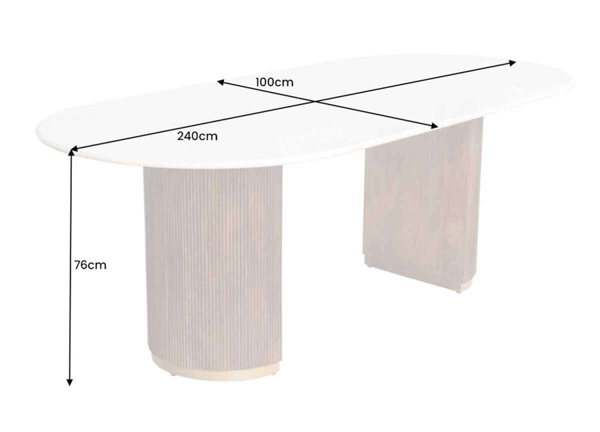 Table à manger rétro marbre et bois massif Gatsby