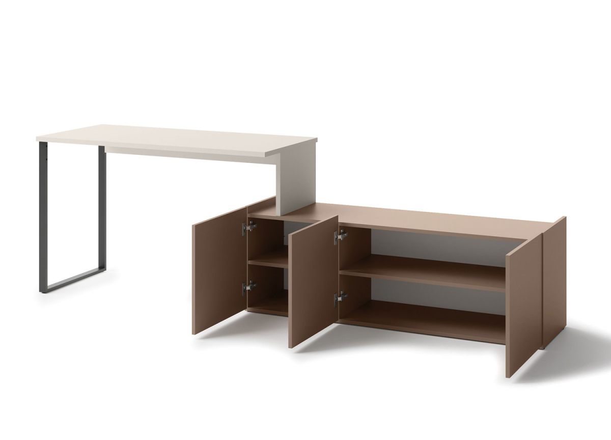Ensemble meubles de bureau marron cachemire et chêne Sigma