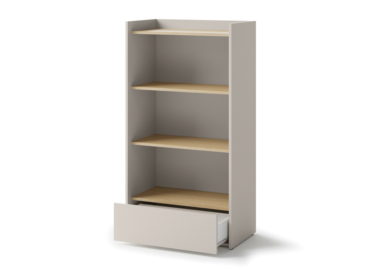 Bibliothèque Cachemire et Bois avec LED