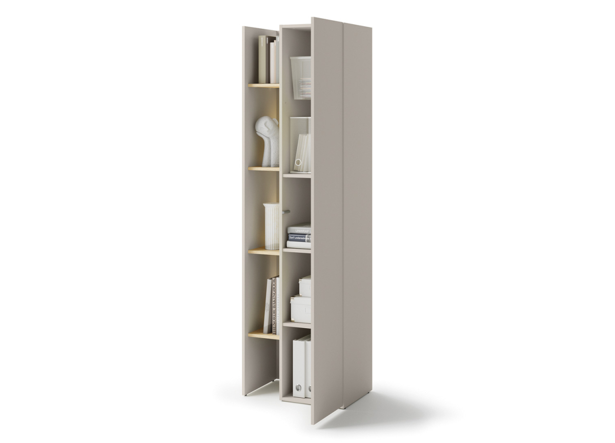 Meuble Bibliothèque Bois et Cachemire