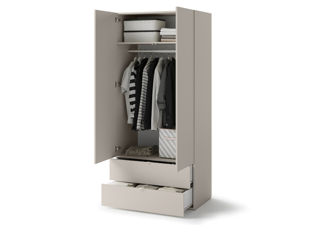 Armoire 90 cm Couleur Cachemire Chambre Ado