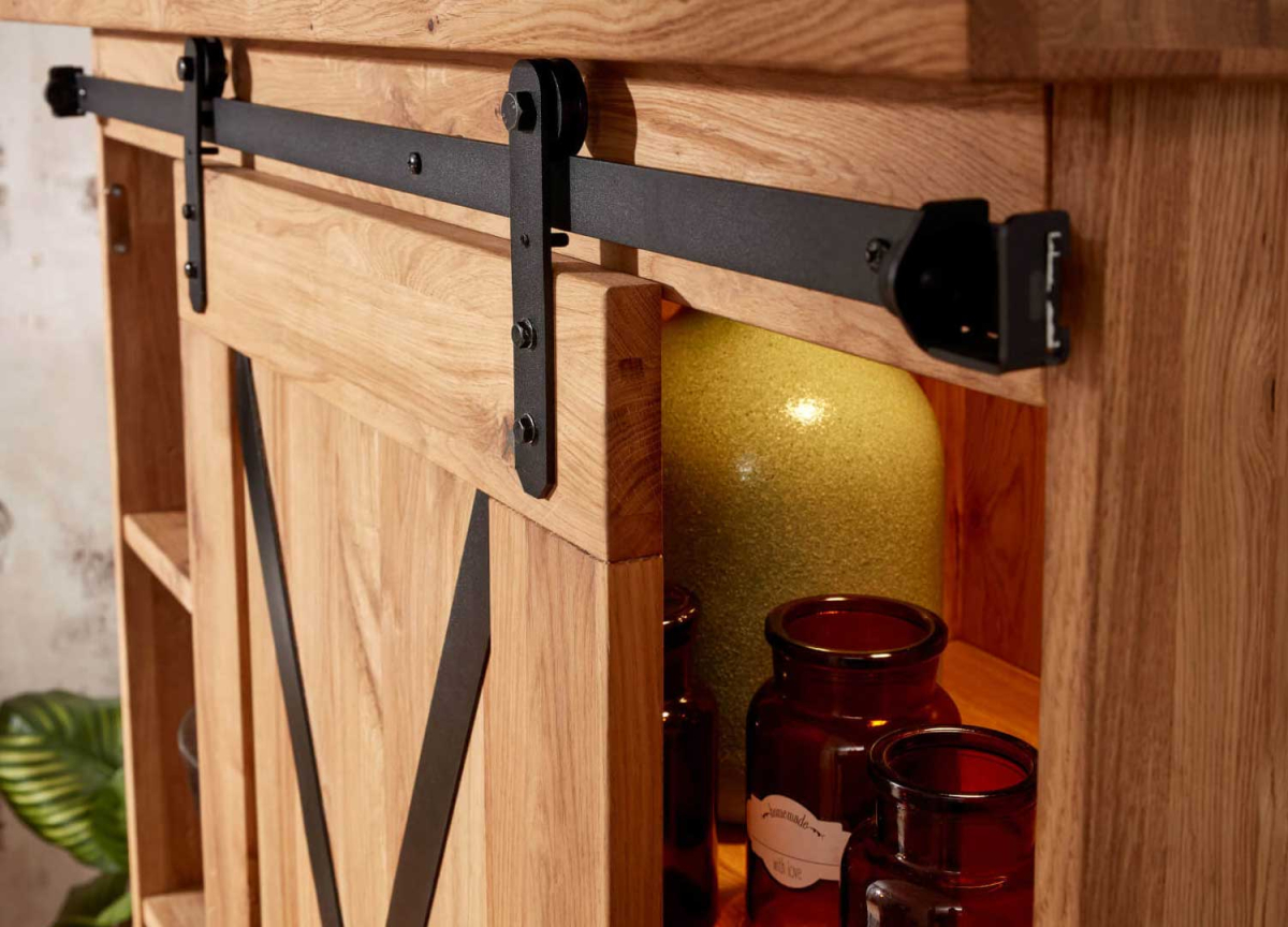 Buffet Haut Rustique Industriel en Chêne