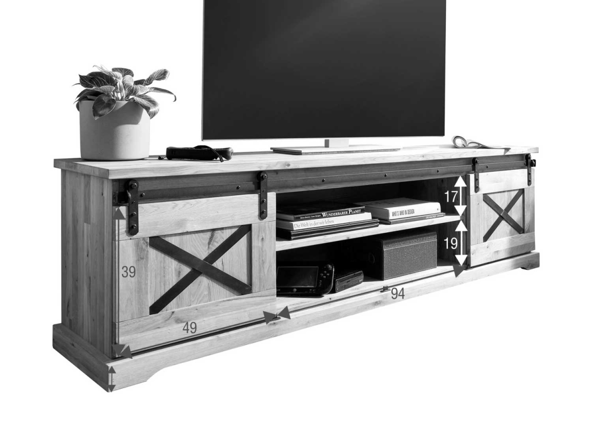 Meuble TV Style Industriel Bois et Métal