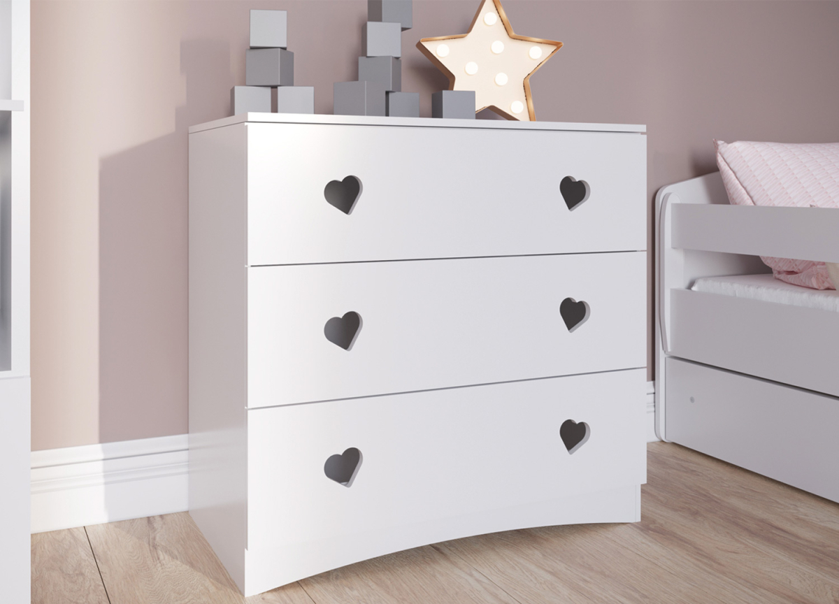Commode 3 tiroirs chambre enfant Léonie