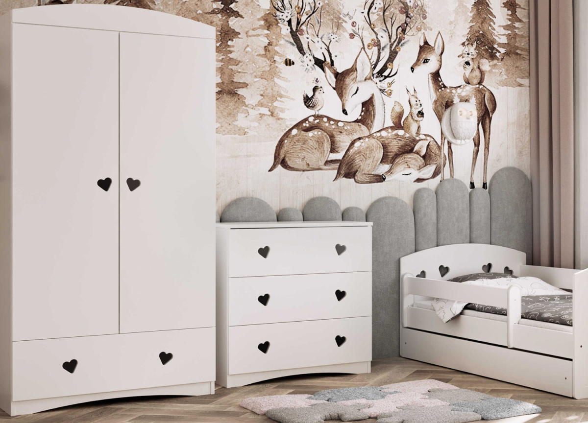 Armoire Chambre Enfant avec Petits Coeurs
