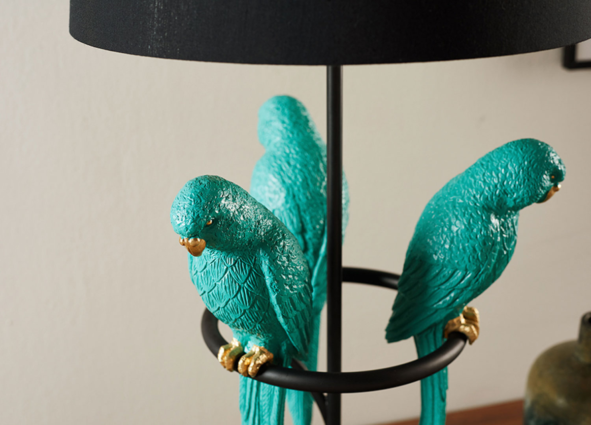 Lampe de Table avec 3 Perroquets
