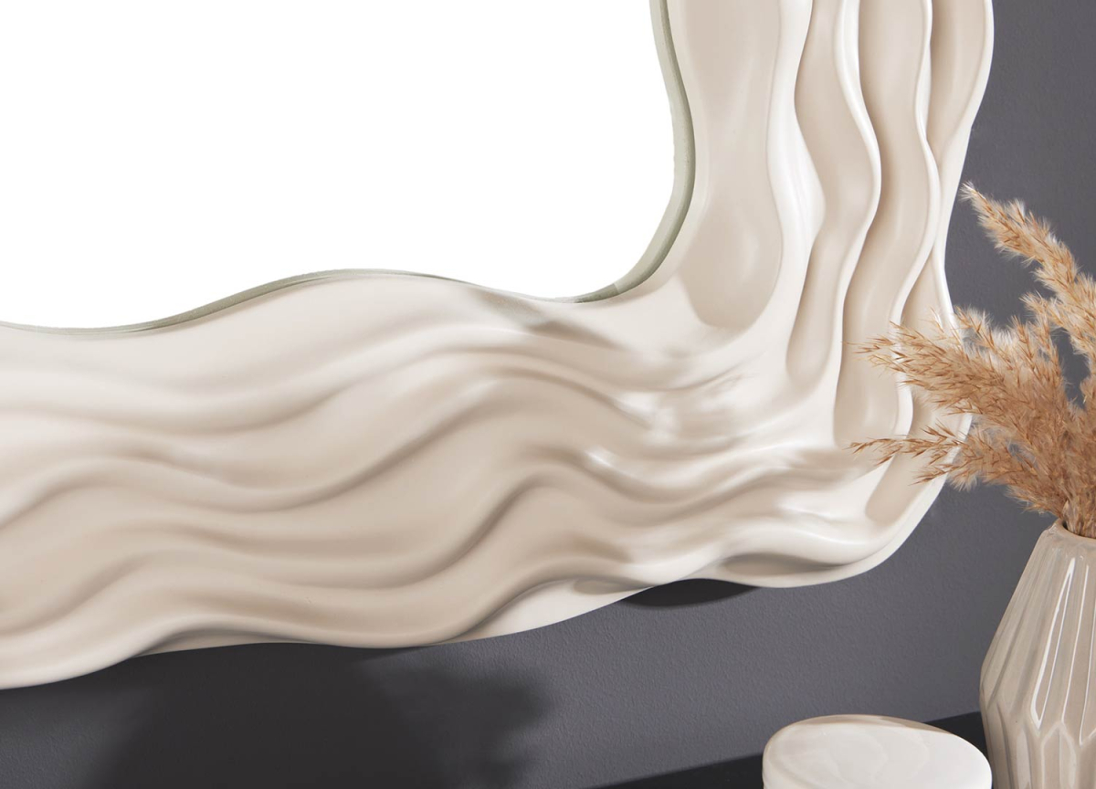 Miroir Original avec Relief Beige