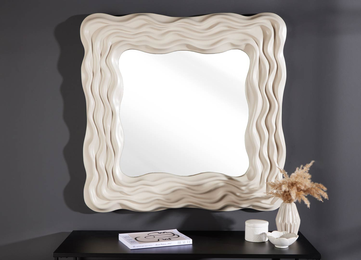 Miroir Original avec Relief Beige