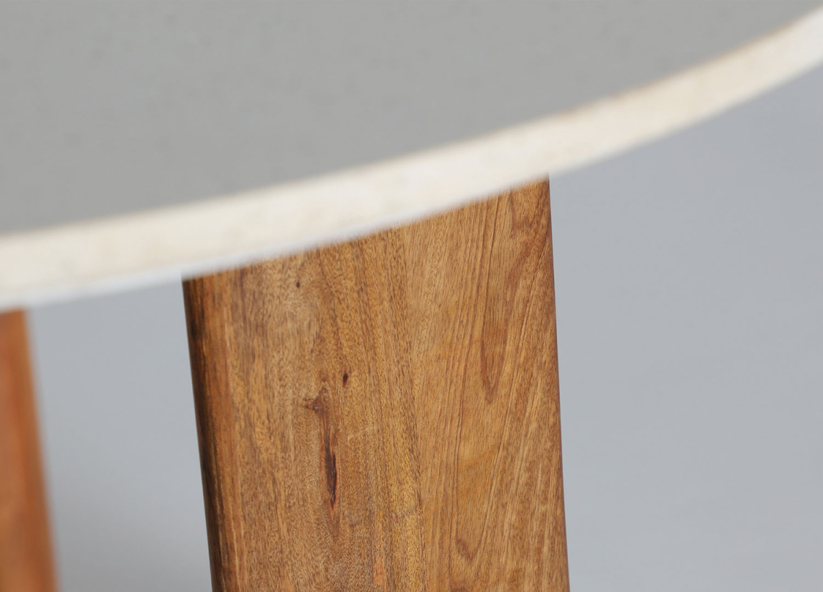 Table Basse Ronde Manguier et Terrazzo 80 cm