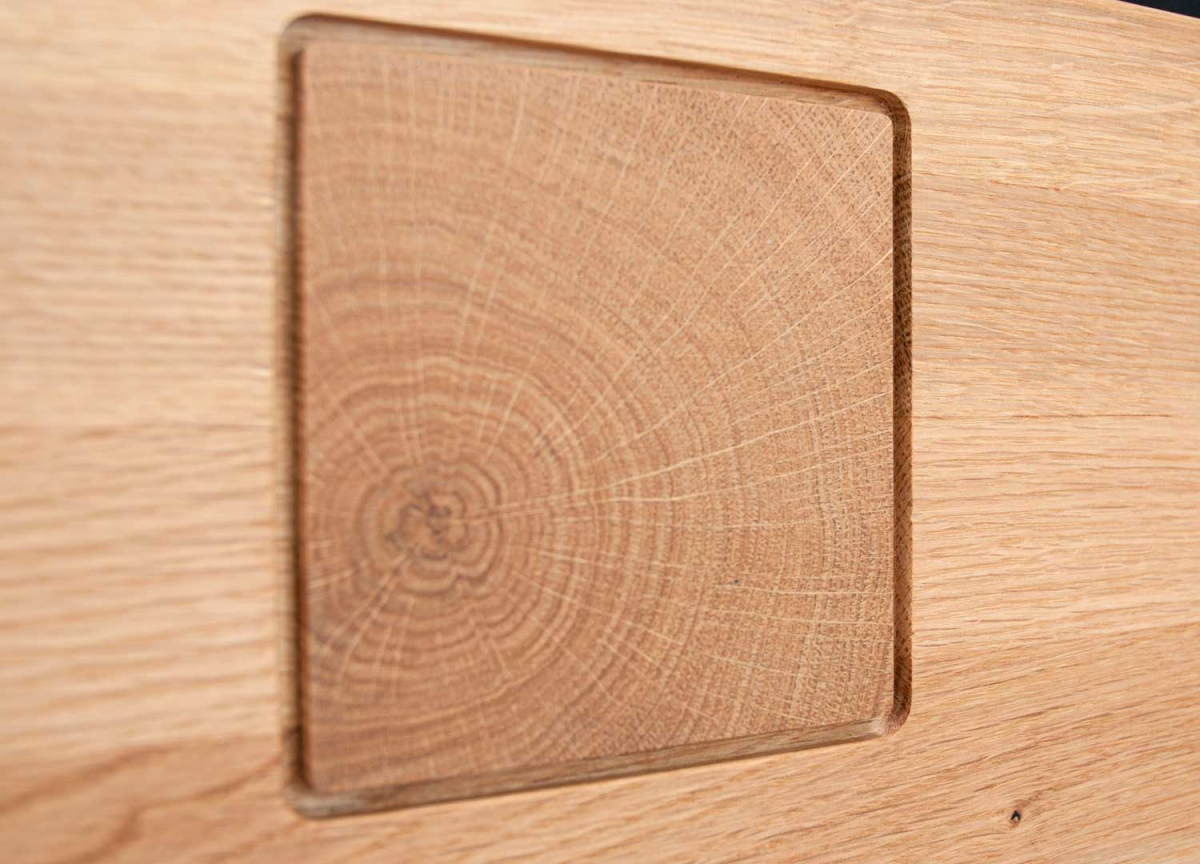 Vitrine en Chêne avec 4 Portes