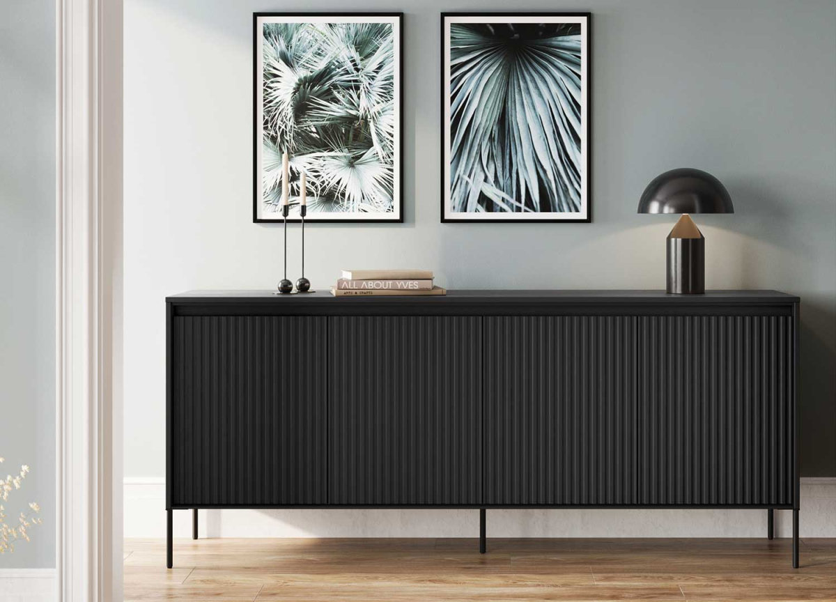 Buffet Moderne Noir avec LED
