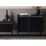 Commode 2 portes noires