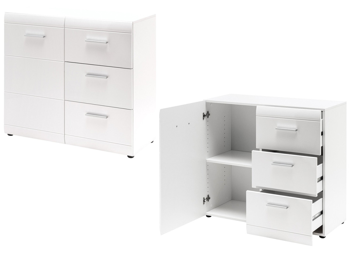 Commode laquée blanc
