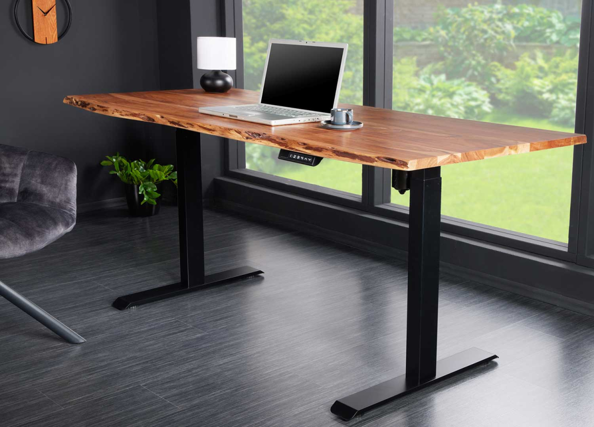 Bureau bois massif avec plateau réglable en hauteur