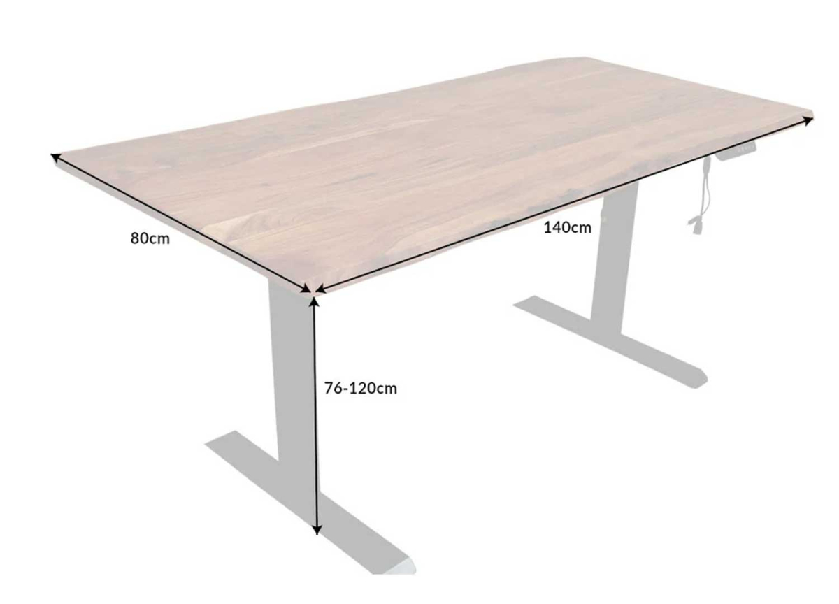 Bureau Assis Debout en Bois Massif