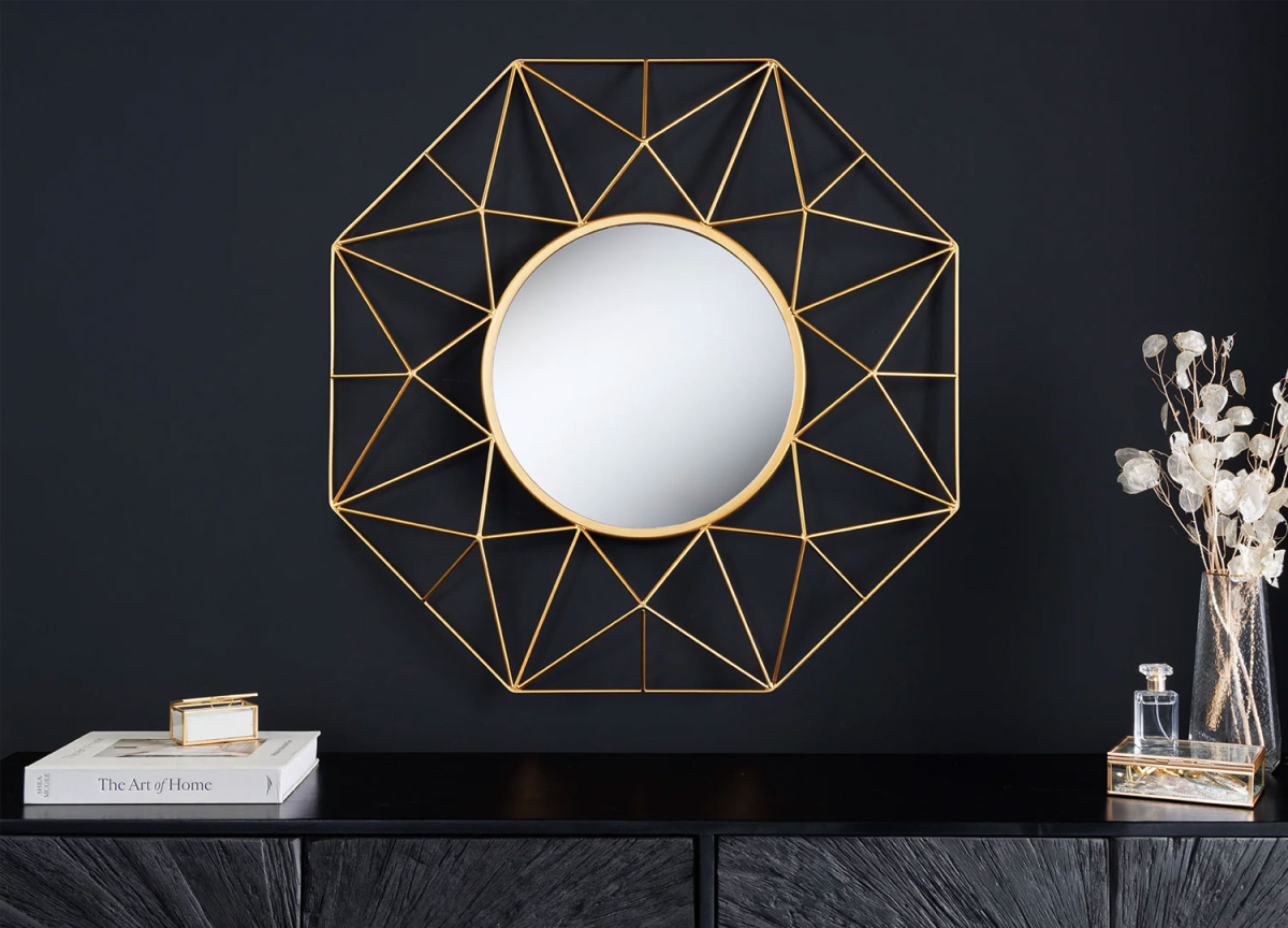 Miroir design doré