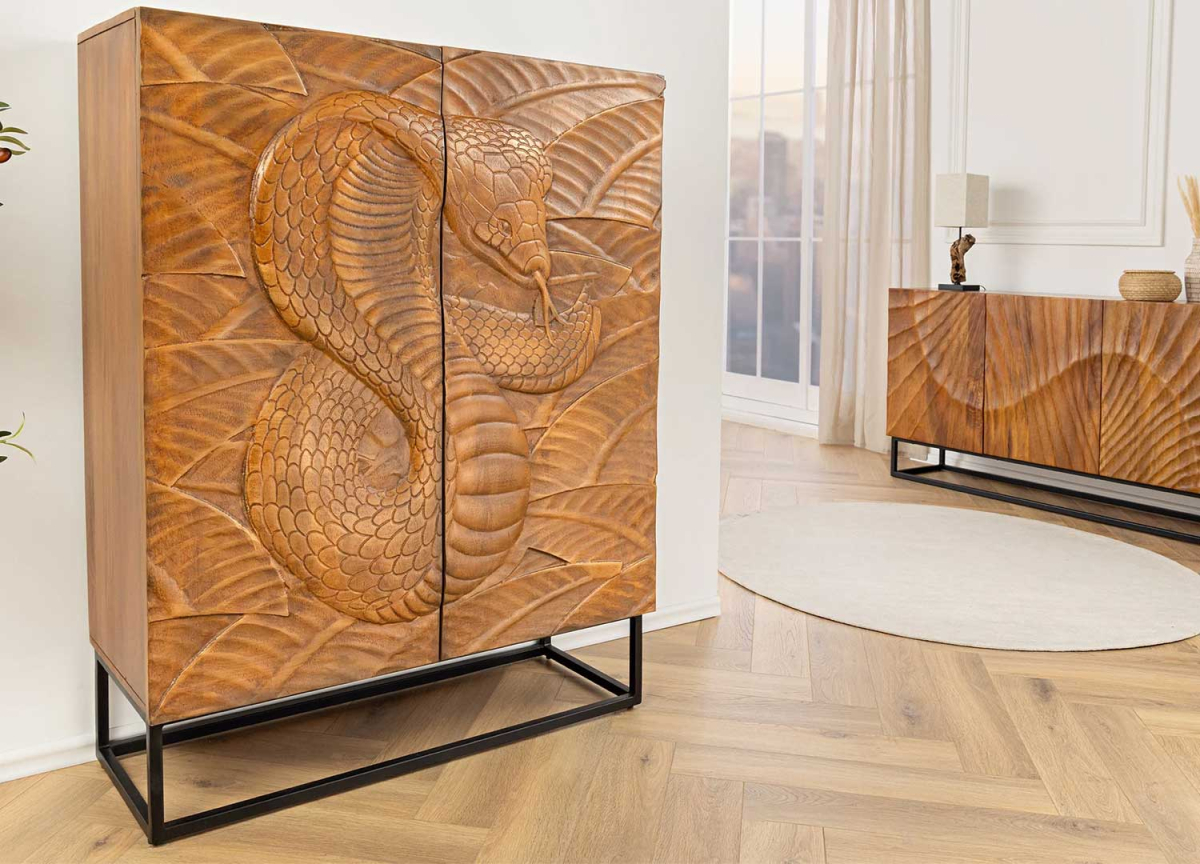 Buffet haut en bois de manguier