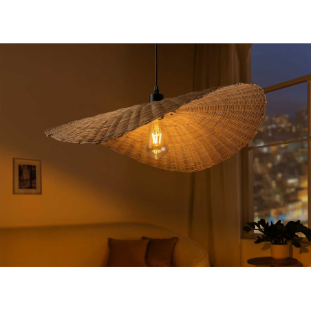 Lampe Pendante Bambou Tressé 50 cm